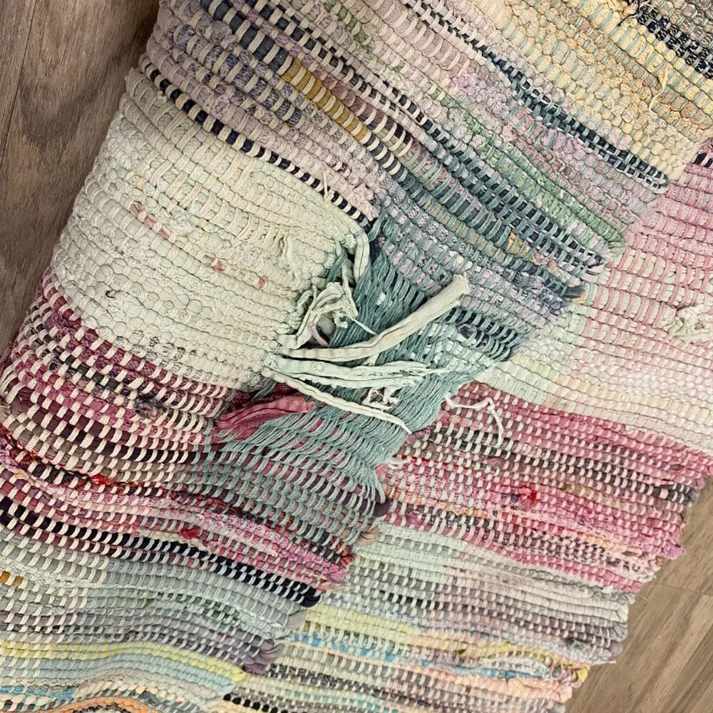 Long Rag Rug Multicolored - Picture 4 of 9